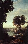 Claude Lorrain Landscape with the Finding of Moses oil on canvas